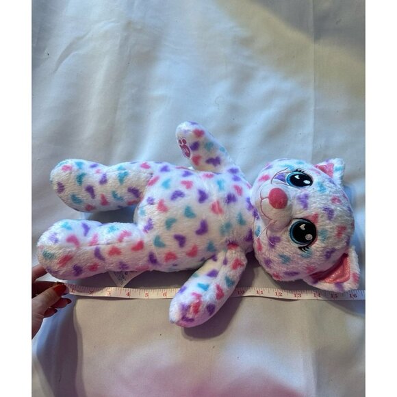 Build A Bear Pastel Rainbow Hearts Sassy Kitty Cat Plush 16" Valentine's - Picture 5 of 7